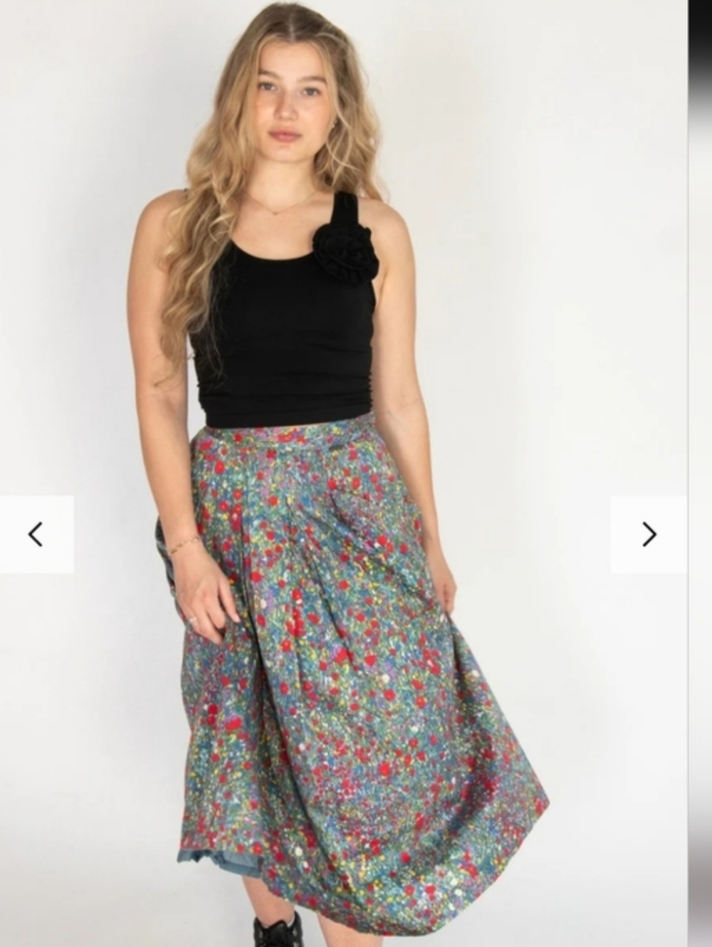 Geiger Vintage Poppy Pleated Skirt Sz 38/ US 8